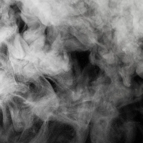 검은 배경에서의 연기와 안개 — 스톡 사진