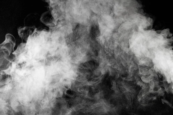 Fumaça e nevoeiro no fundo preto — Fotografia de Stock