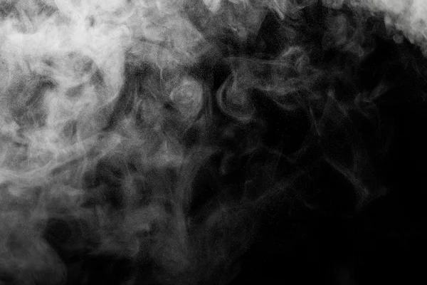 黒い背景の煙と霧 — ストック写真