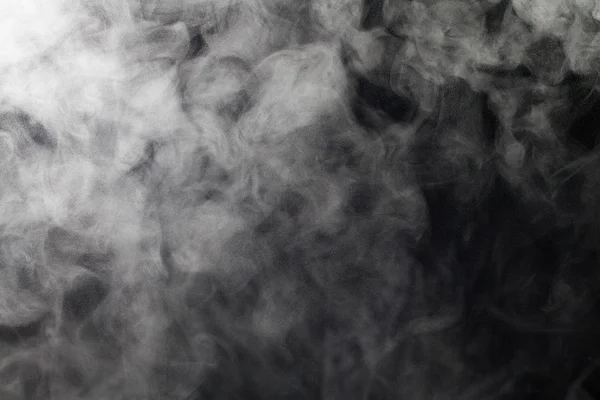 Rök och dimma på svart bakgrund — Stockfoto