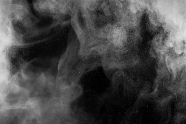 Rök och dimma på svart bakgrund — Stockfoto