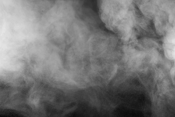 Rauch und Nebel auf schwarzem Hintergrund — Stockfoto