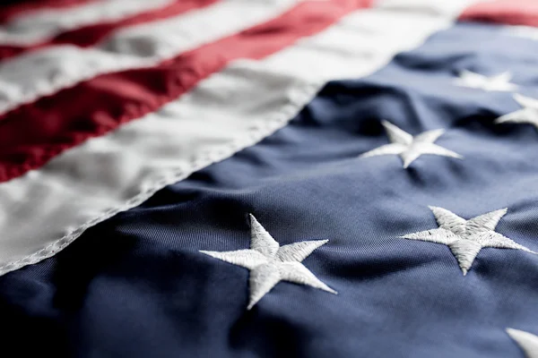 Flagge der USA auf sauberem Hintergrund mit Platz für Text — Stockfoto