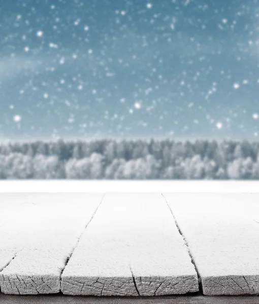 Blauer Weihnachtshintergrund mit Bäumen und Schnee — Stockfoto