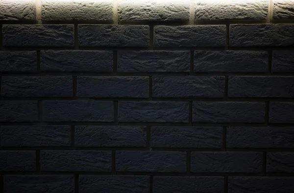 Black brick wall for background — Stock Photo, Image