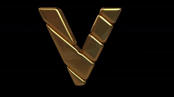 Gold letter.High quality 4k footage — Wideo stockowe