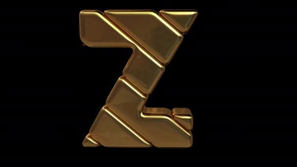 Gold letter.High quality 4k footage — Wideo stockowe