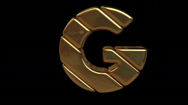 Goldbuchstaben. Hochwertiges 4k Filmmaterial — Stockvideo