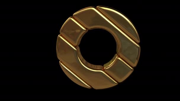 Gold letter.High quality 4k footage — Stockvideo