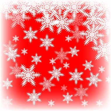 Kar taneleriyle soyut noel arkaplanı