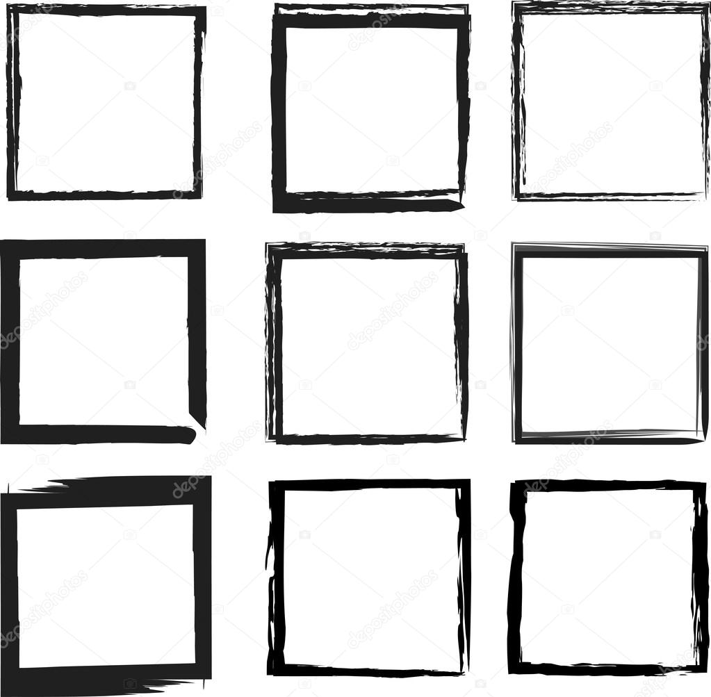 Grunge frames. Vector illustration.