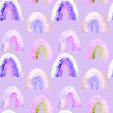 Gökkuşağı kusursuz desen. Kumaş ve tekstil tasarımı, duvar kağıdı, ambalaj, yüzey tasarımı, dekorasyon.