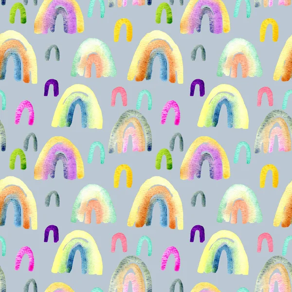 Regenboog Naadloos Patroon Illustratie Voor Stof Textiel Ontwerp Behang Wikkeling — Stockfoto