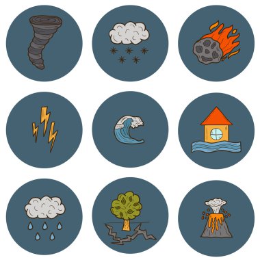 Natural disaster objects clipart