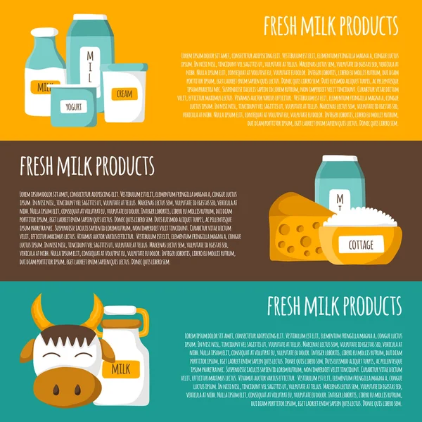 Mjölk produkter bakgrund — Stock vektor