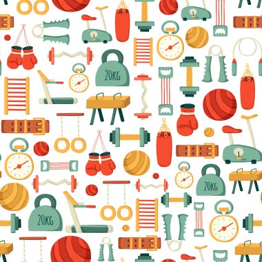 Dikişsiz spor salonu ekipman arka plan