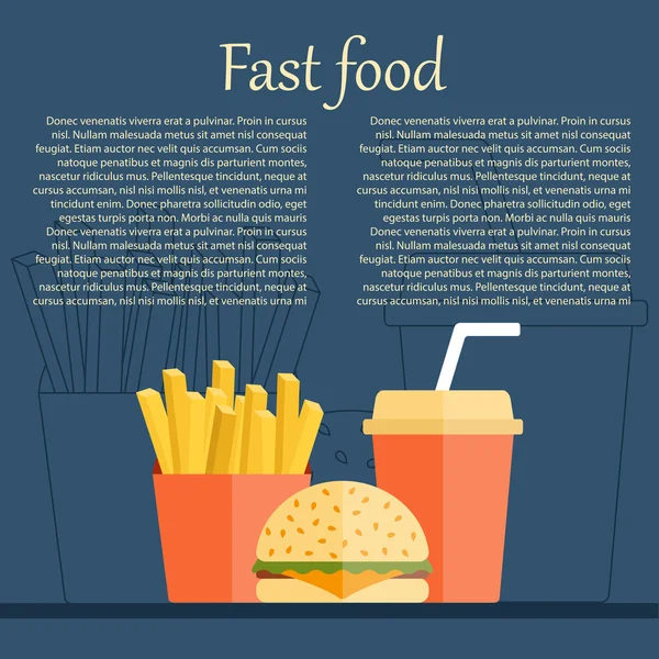 Concepto de comida rápida — Vector de stock