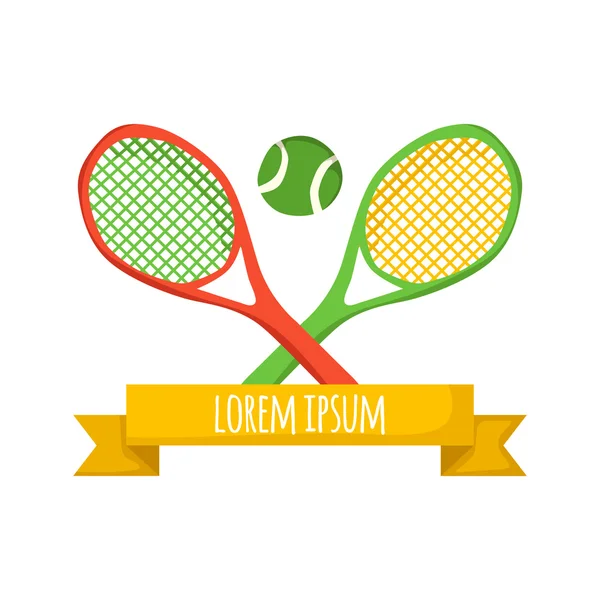 Concepto de tenis de dibujos animados — Vector de stock
