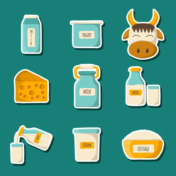 Vector milk products — Wektor stockowy