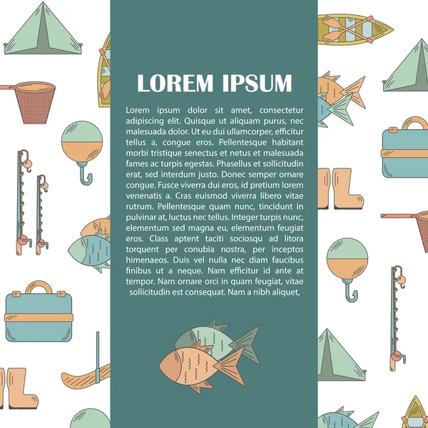 Vektör çizim ile Balık tutma infographics