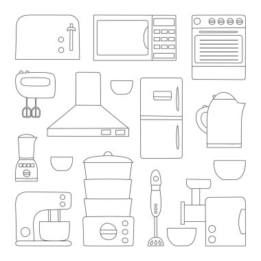 Vector kitchen appliances icon