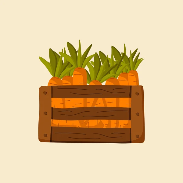 Cartoon vector box of farm — 图库矢量图片