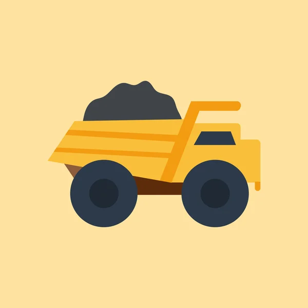 Vettoriale cartone animato industriale camion illustrazione — Vettoriale Stock