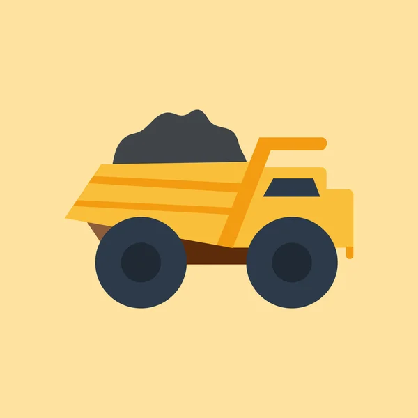 Vector cartoon industrial truck illustration — Stok Vektör