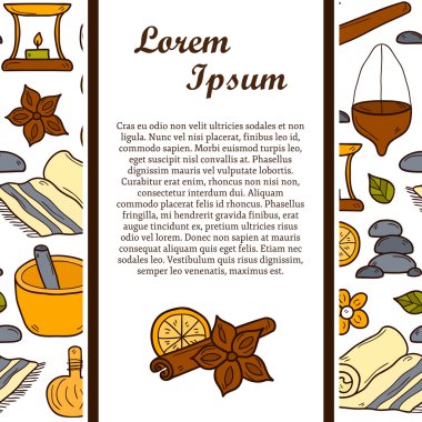 Ayurveda el çizilmiş kavramı ile İllüstrasyon