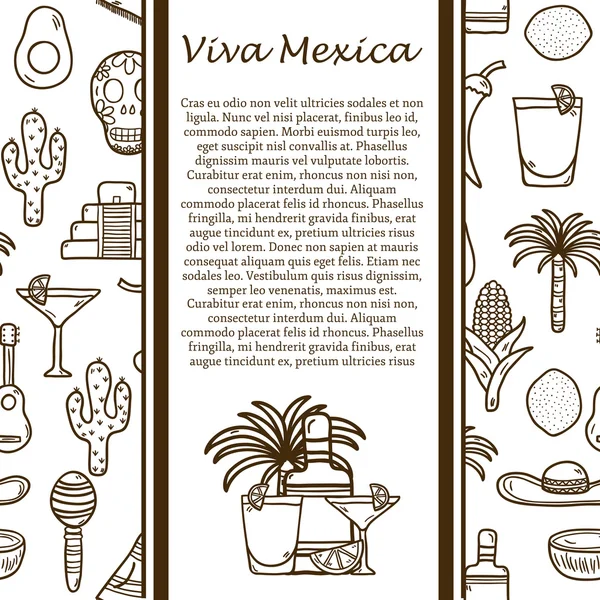 Cartoon México concepto de viaje —  Fotos de Stock