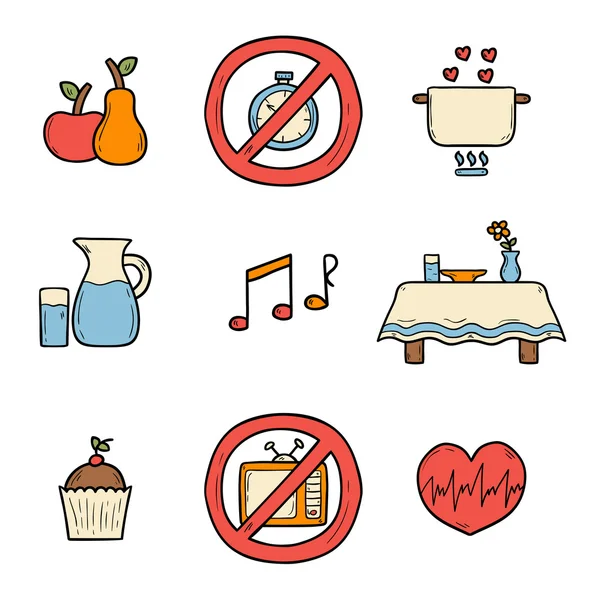 Mindful eating rules — Stock Photo, Image