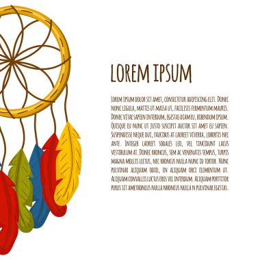 Eşarplı yerli Amerikan çizgi film dreamcatcher