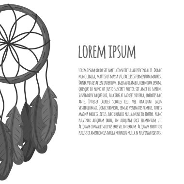 Vektör karikatür kabile dreamcatcher çizim