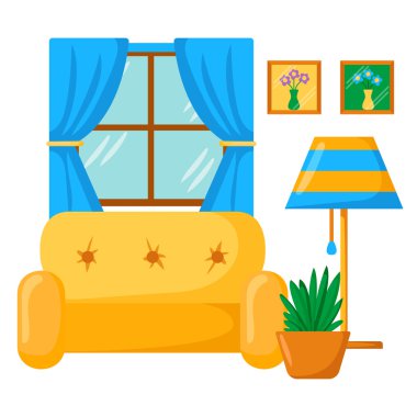 oturma odasında beyaz kanepe