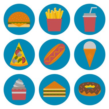 Vektör Amerikan fast food kavramı