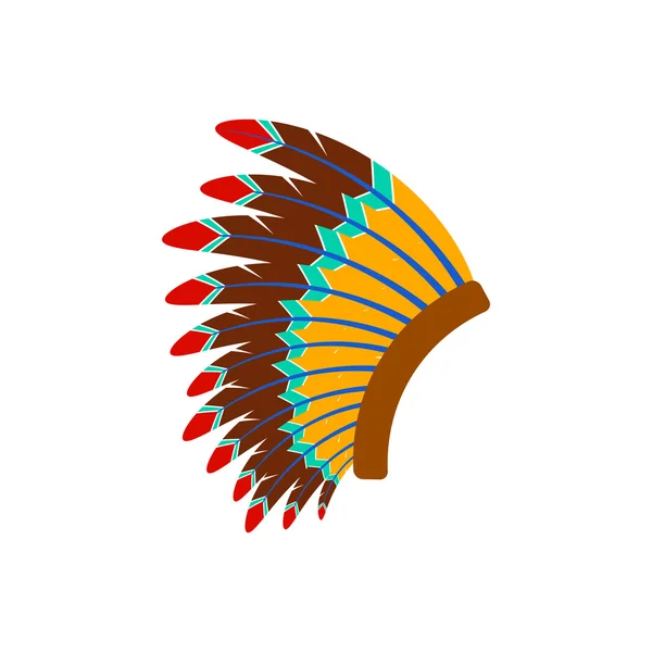 Vector native american hat — Stock Vector