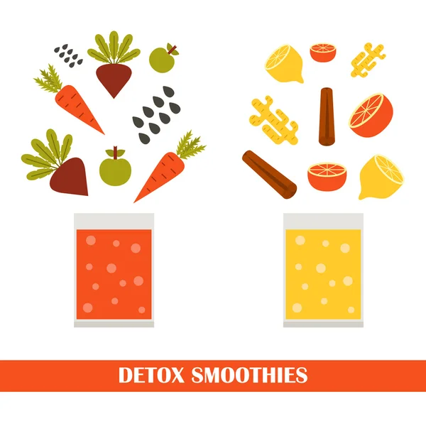 Διάνυσμα detox smoothies consrtuctor — Διανυσματικό Αρχείο