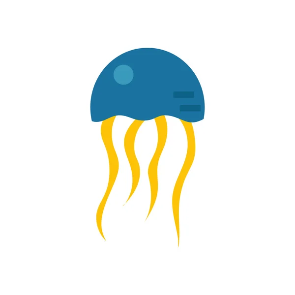 Illustrazione di Vector cartoon flat medusa — Vettoriale Stock
