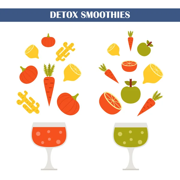 Διάνυσμα detox smoothies consrtuctor — Διανυσματικό Αρχείο