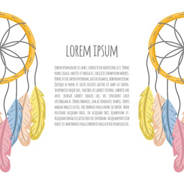 Eşarplı yerli Amerikan çizgi film dreamcatcher