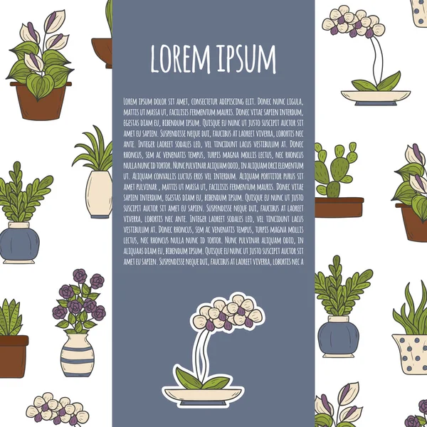 Vektor Karikatur homeplant Hintergrund — Stockvektor