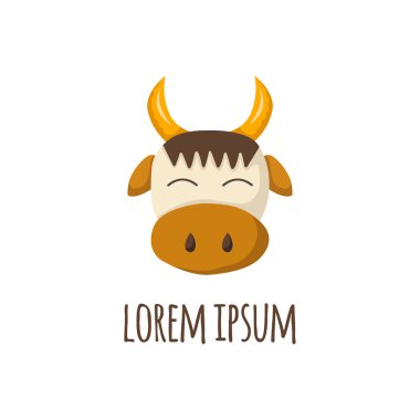 Vektör sevimli çizgi inek çizim