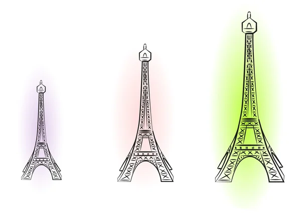 Ilustração com torre eiffel — Vetor de Stock