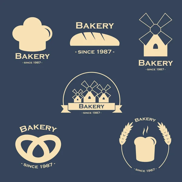 Logos für Bäckereien — Stockvektor