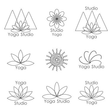Yoga stüdyosu logosu için şablon