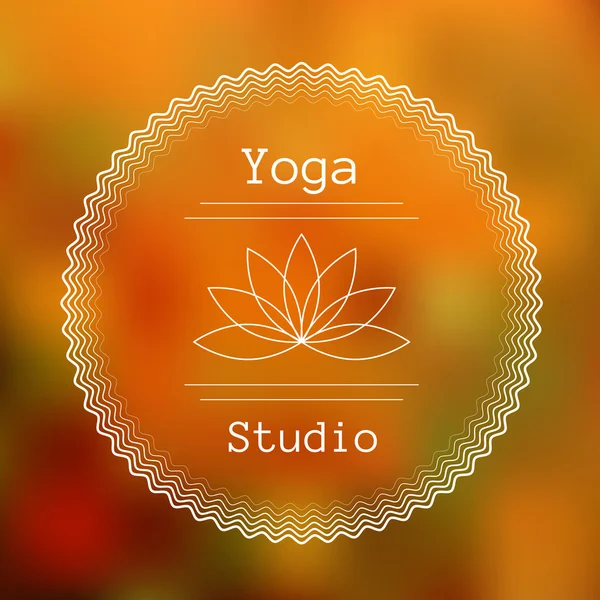 Modello per il logo dello studio di yoga — Vettoriale Stock