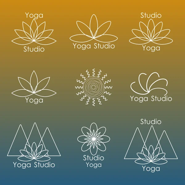 Sjabloon voor logo van yogastudio — Stockvector