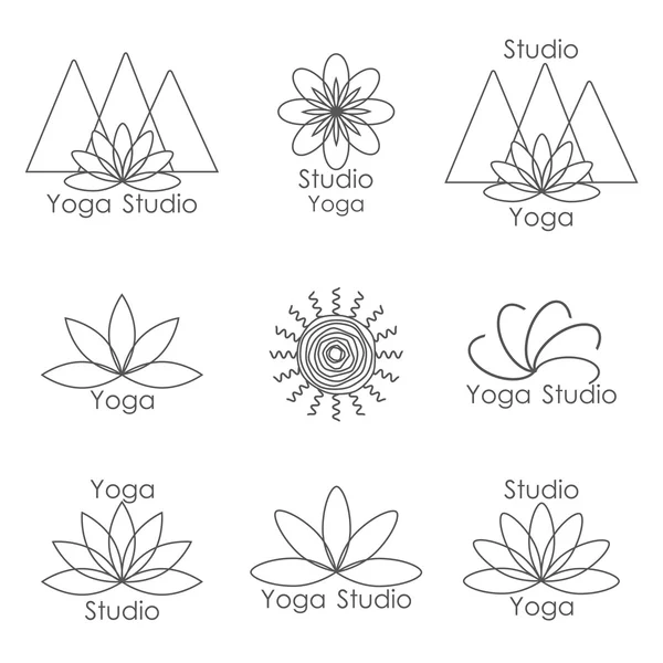 Modello per il logo dello studio di yoga — Vettoriale Stock