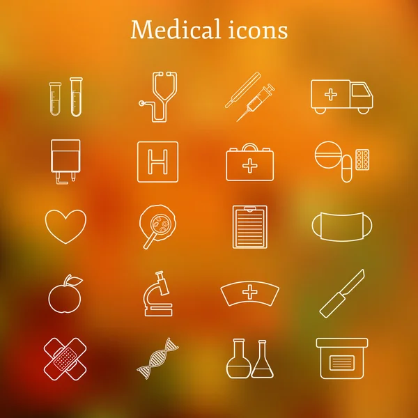 Set of thin medical icons — Stock Vector