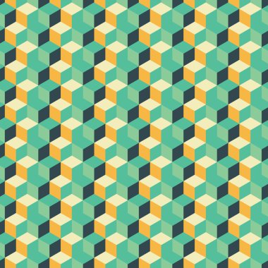 Küpleri ile soyut kesintisiz geometrik arka plan